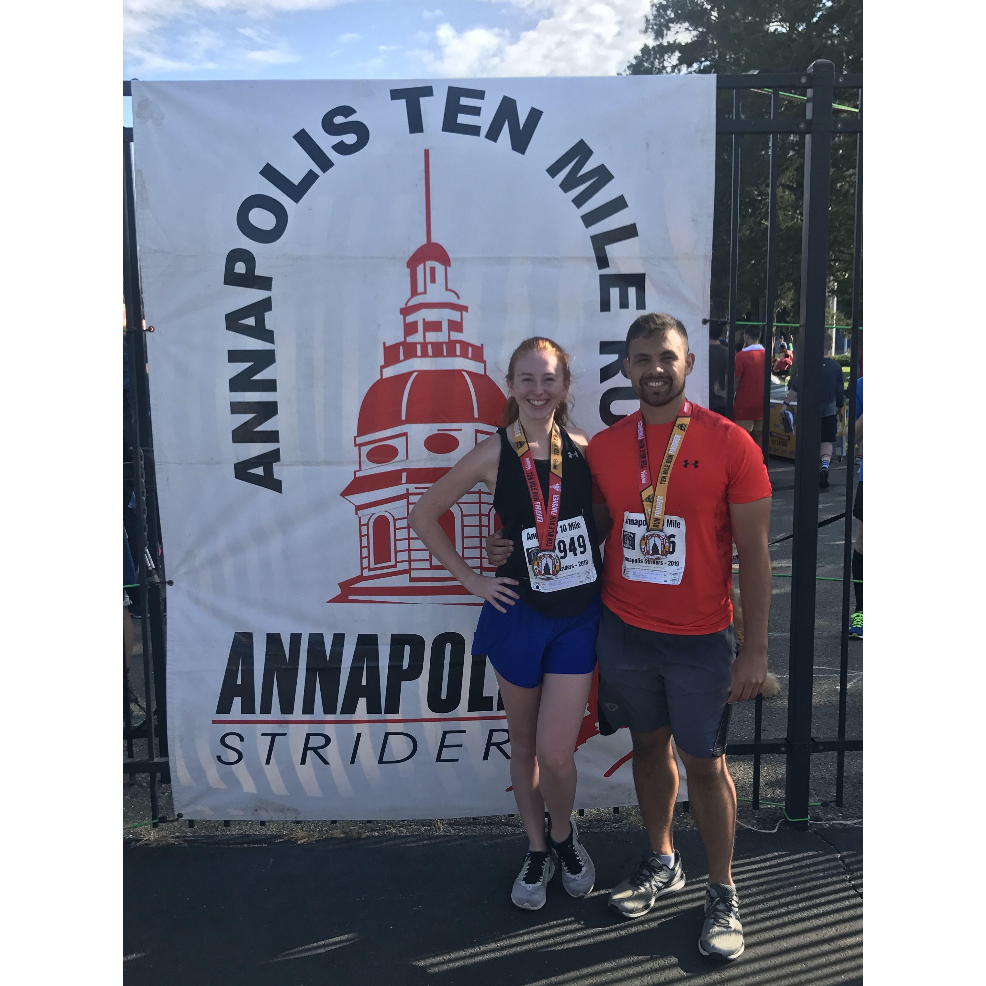 Our first race! The Annapolis Ten miler 2019