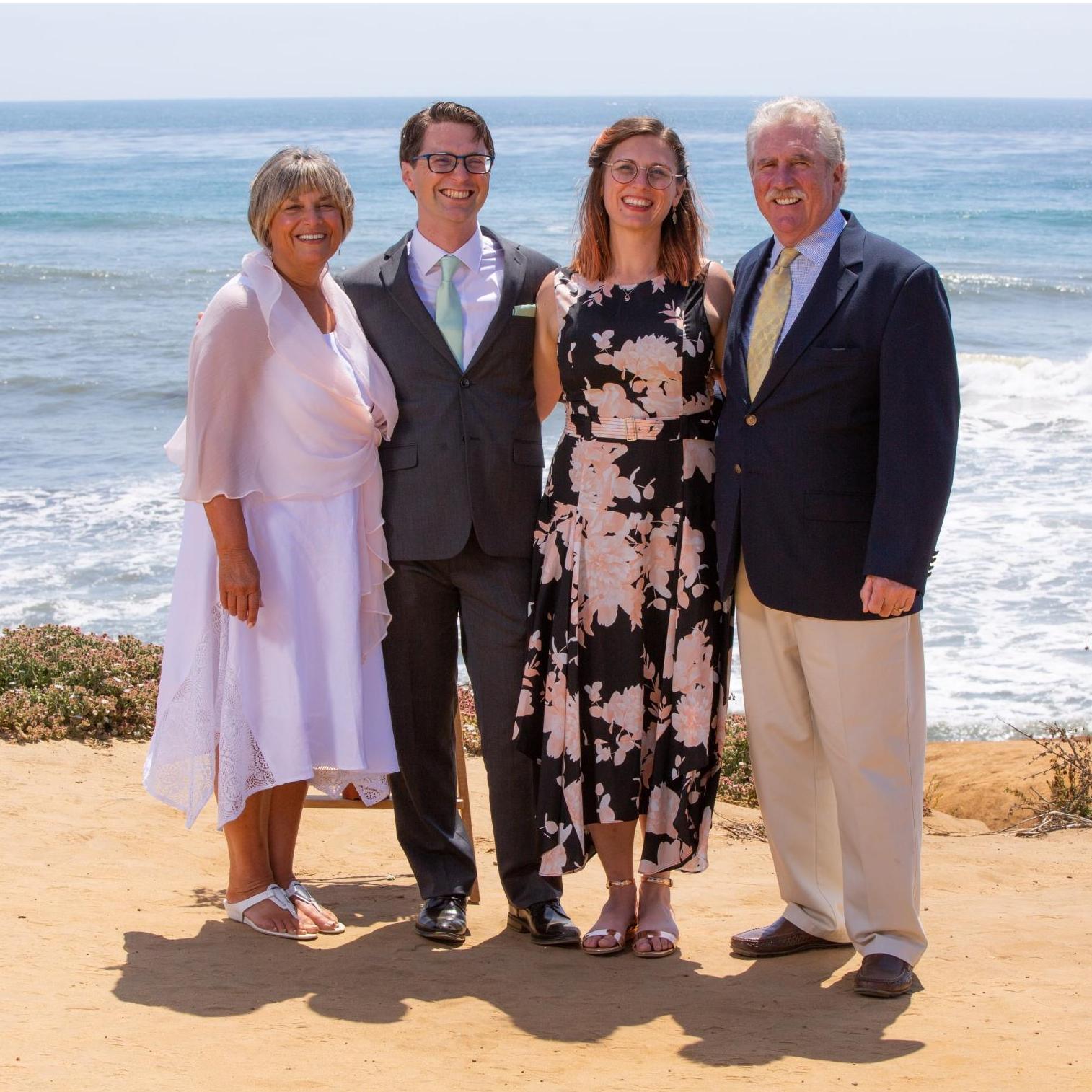 Us and Emily's parents, Mary and Tom.