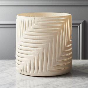 Loa Palm Ivory Glass Hurricane