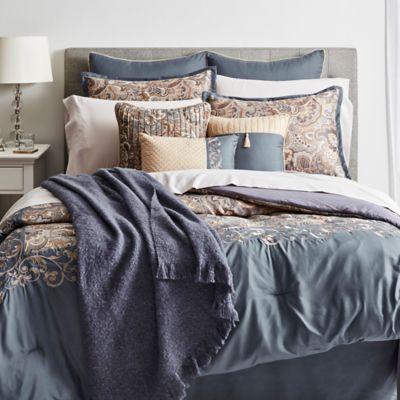 Courtland 14-Piece Queen Comforter Set in Slate/Gold