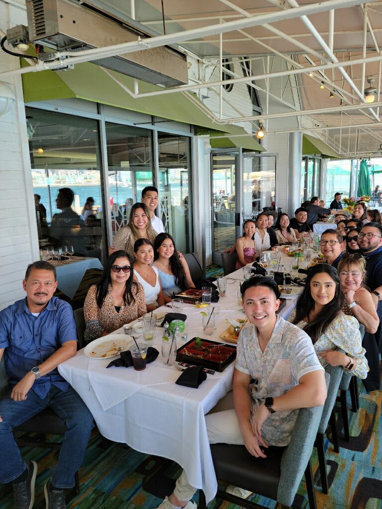 Engagement lunch with family and friends