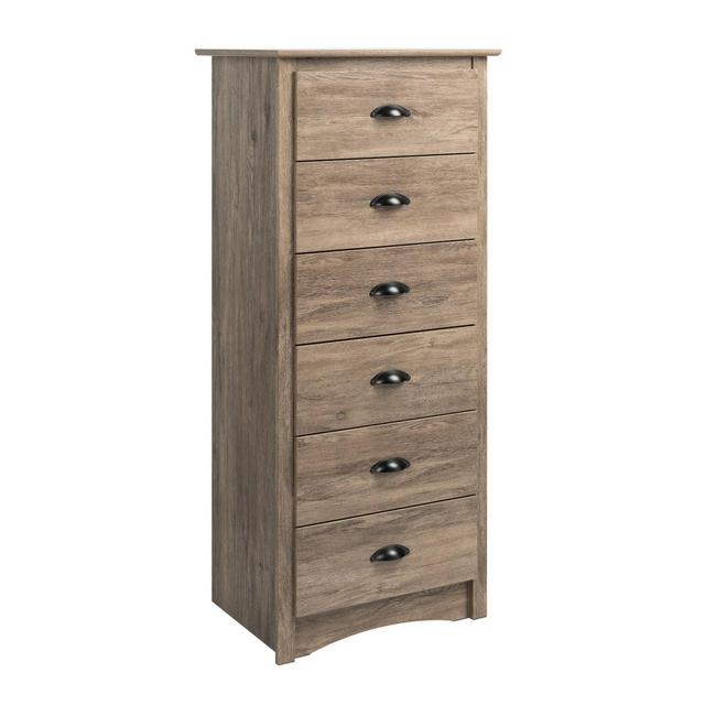Tall 6 Drawer Chest Drifted Gray - Prepac