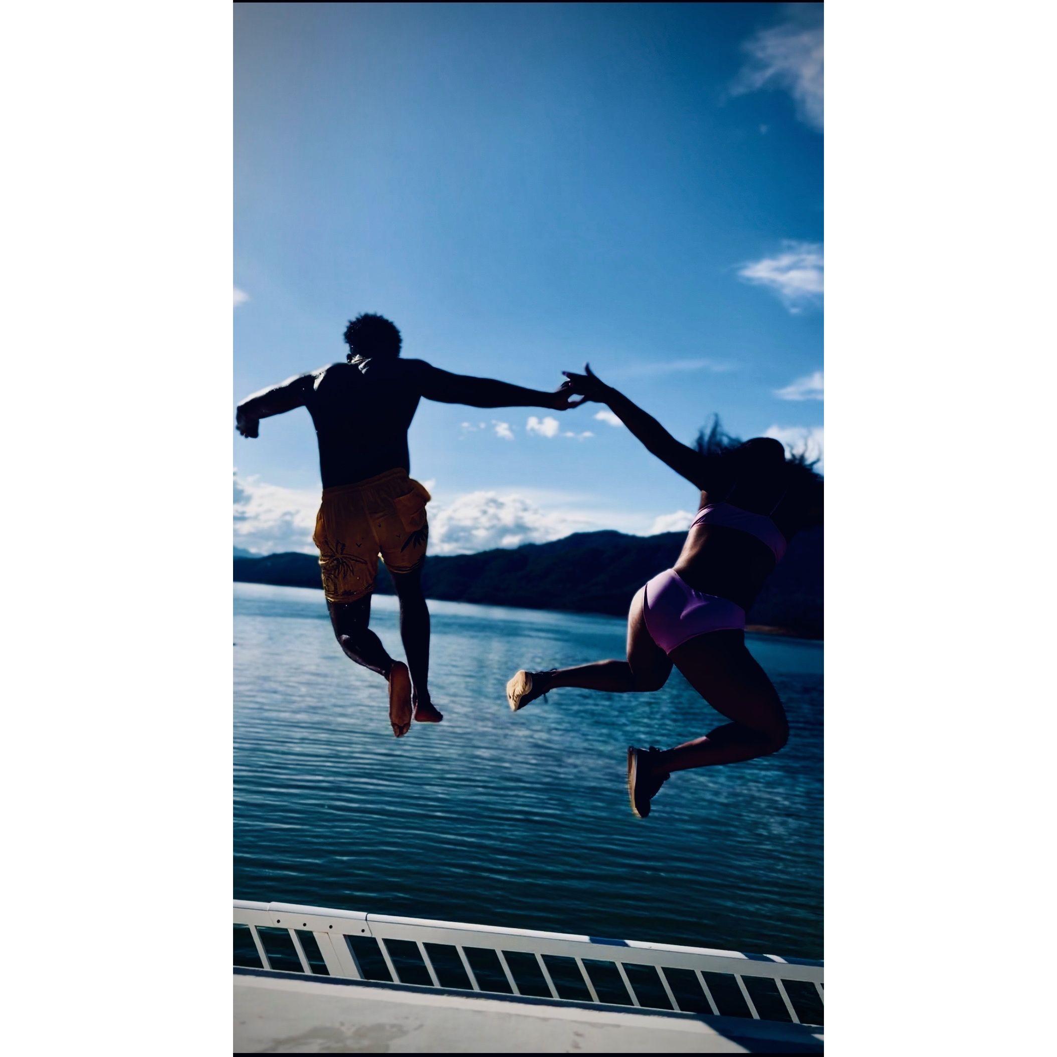 Jumping into summer on our houseboat trip!