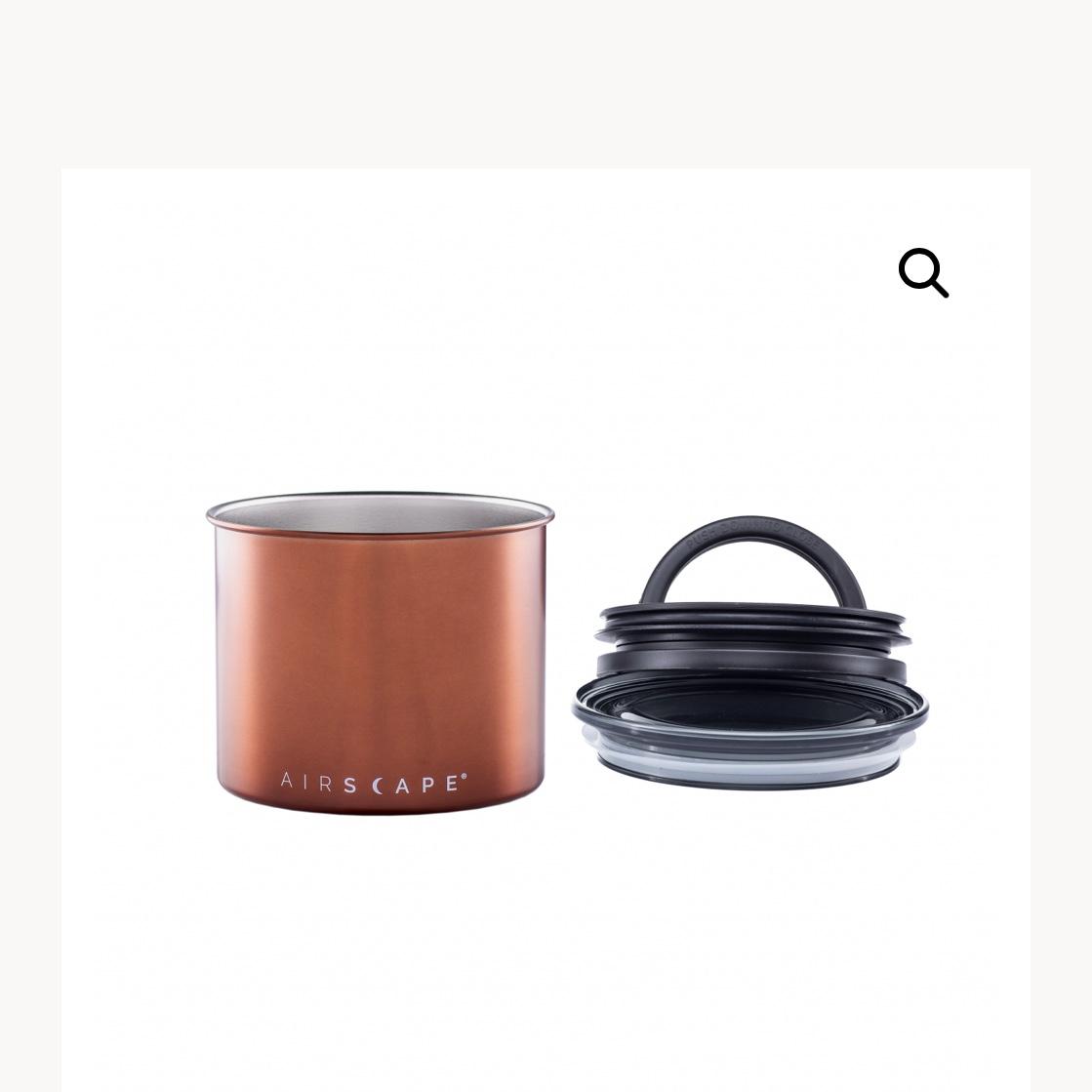 Airscape Coffee Canister | Classic - Brushed Copper - Small