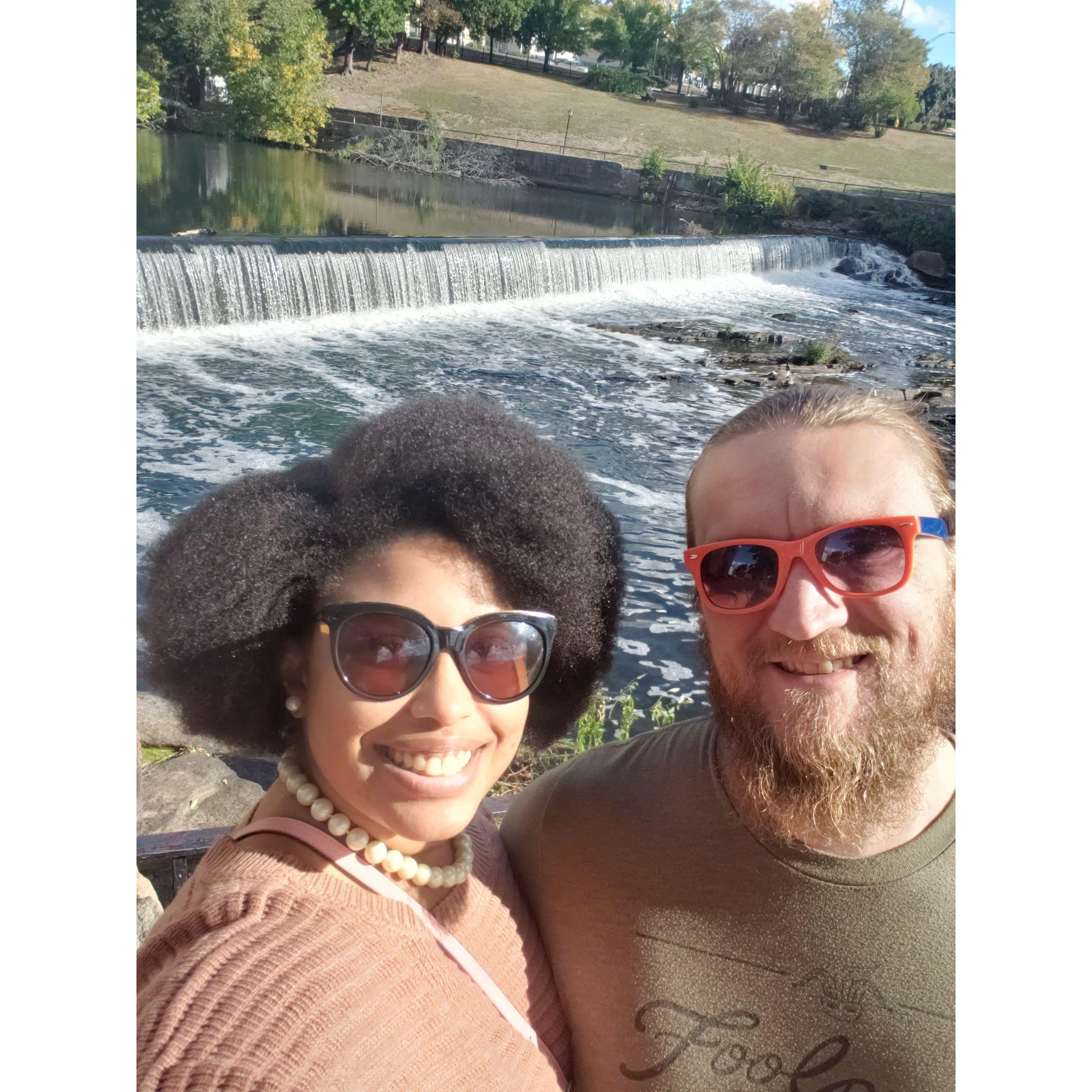 Out for a casual Rhode Island stroll and we stumbled on a water fall. Photo op for sure.