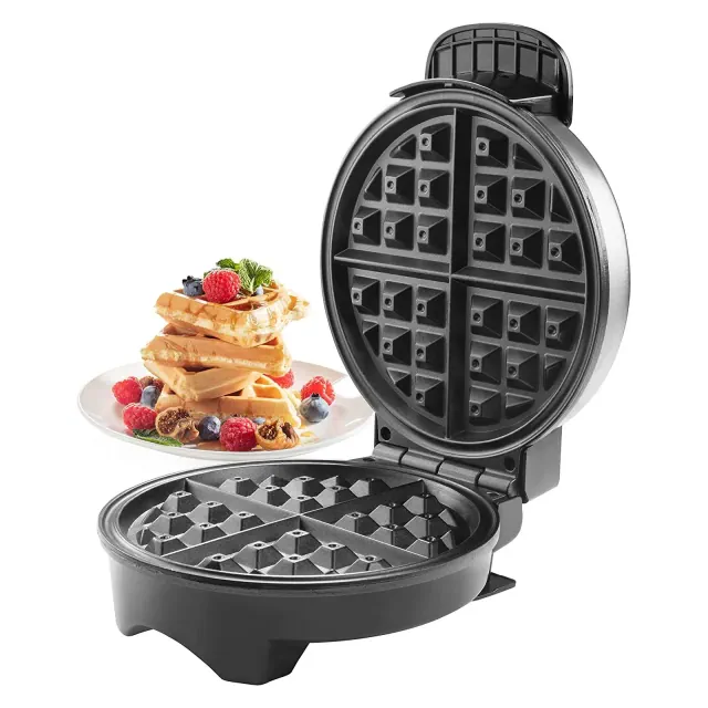 CucinaPro Belgian Waffle Maker- Non-Stick 7" Waffler Iron w Adjustable Browning Control - Christmas Gift for Breakfast Lovers
