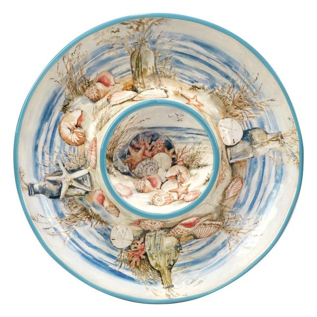 Coastal Landscape Chip and Dip Serving Platter - Certified International