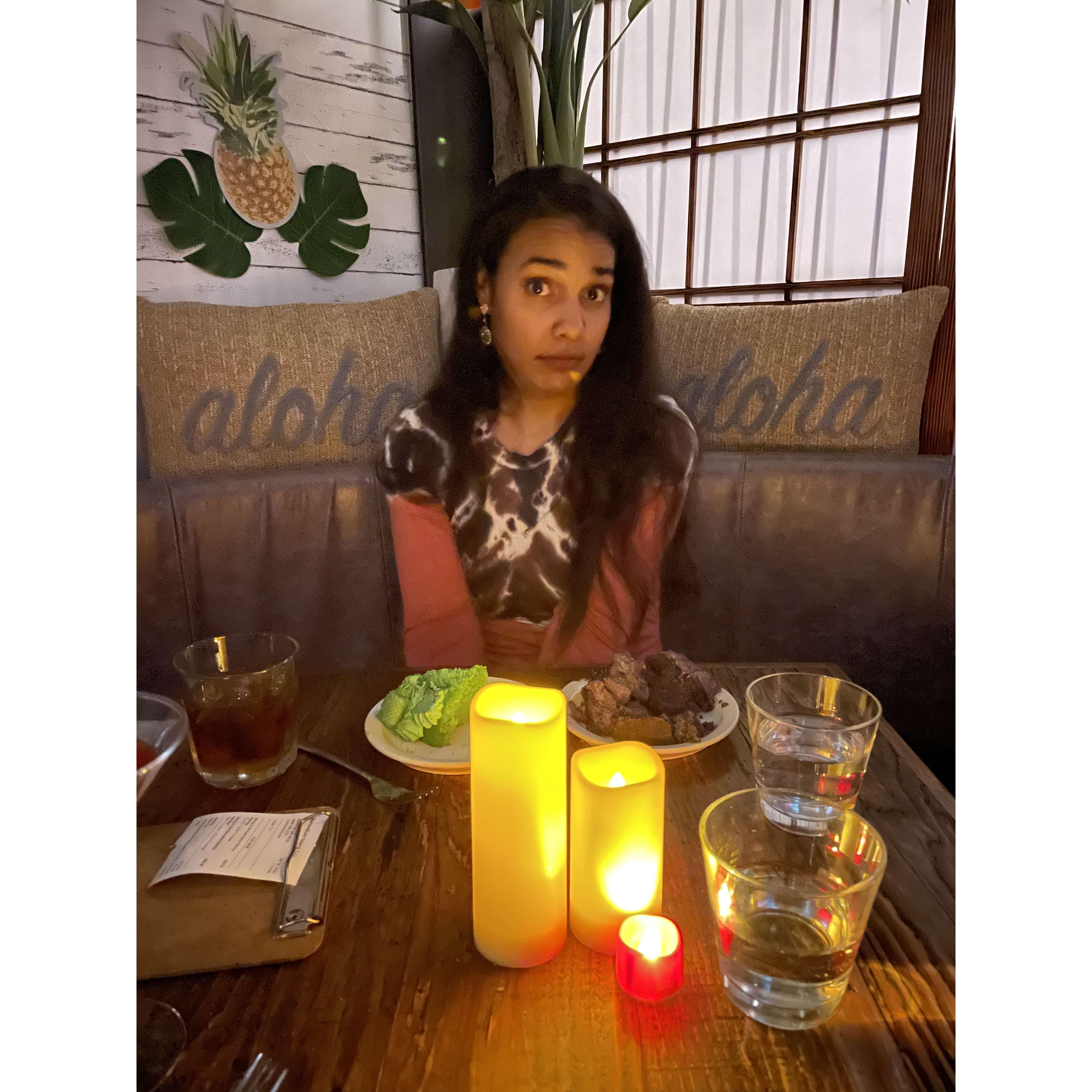 Dining in the Dark! (post-blindfold)