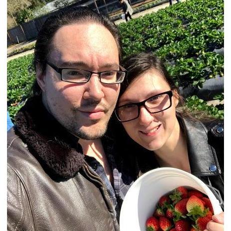 Strawberry picking at Keel & Curley Winery.
