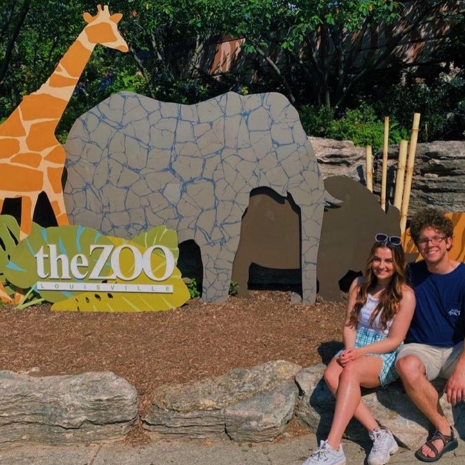 Luke's first trip to visit Makenzie at the Louisville Zoo