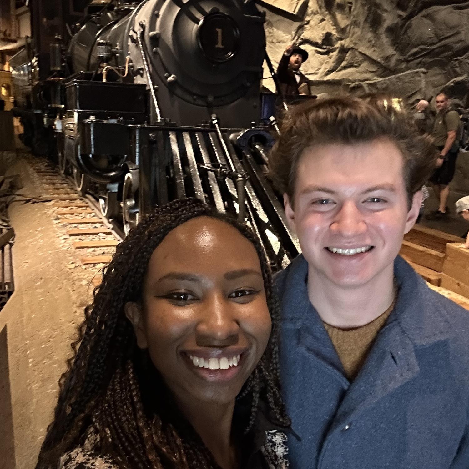 Visiting the train museum! Fun Fact:  Isaac loves trains