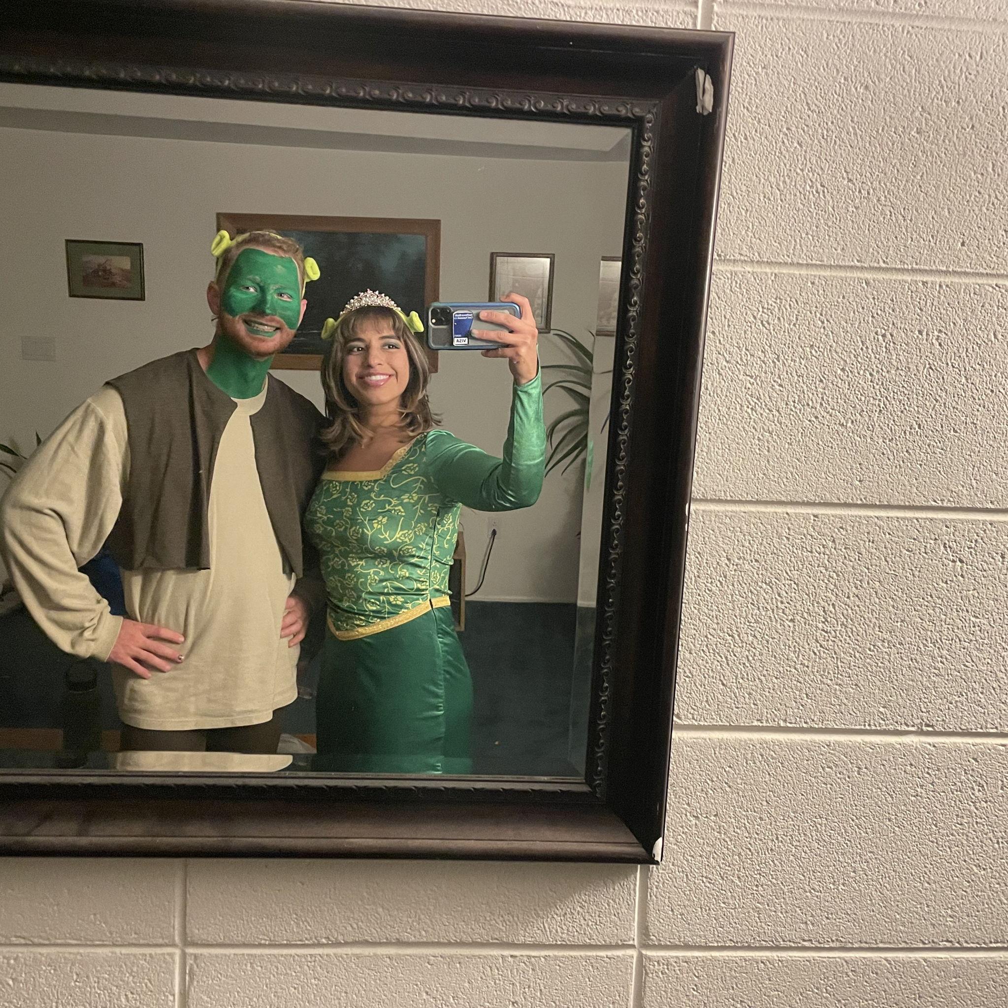 We didn't realize shrek isn't reallly a true green.... he is more of a yellow green.