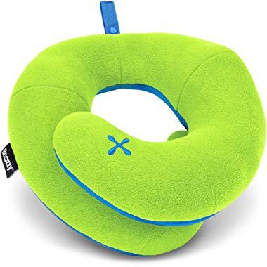 BCOZZY Chin Supporting Travel Pillow- Keeps The Head from Falling Forward - Comfortably Supports The Head, Neck and Chin in Any Sitting Position. Adult Size, Apple-Green