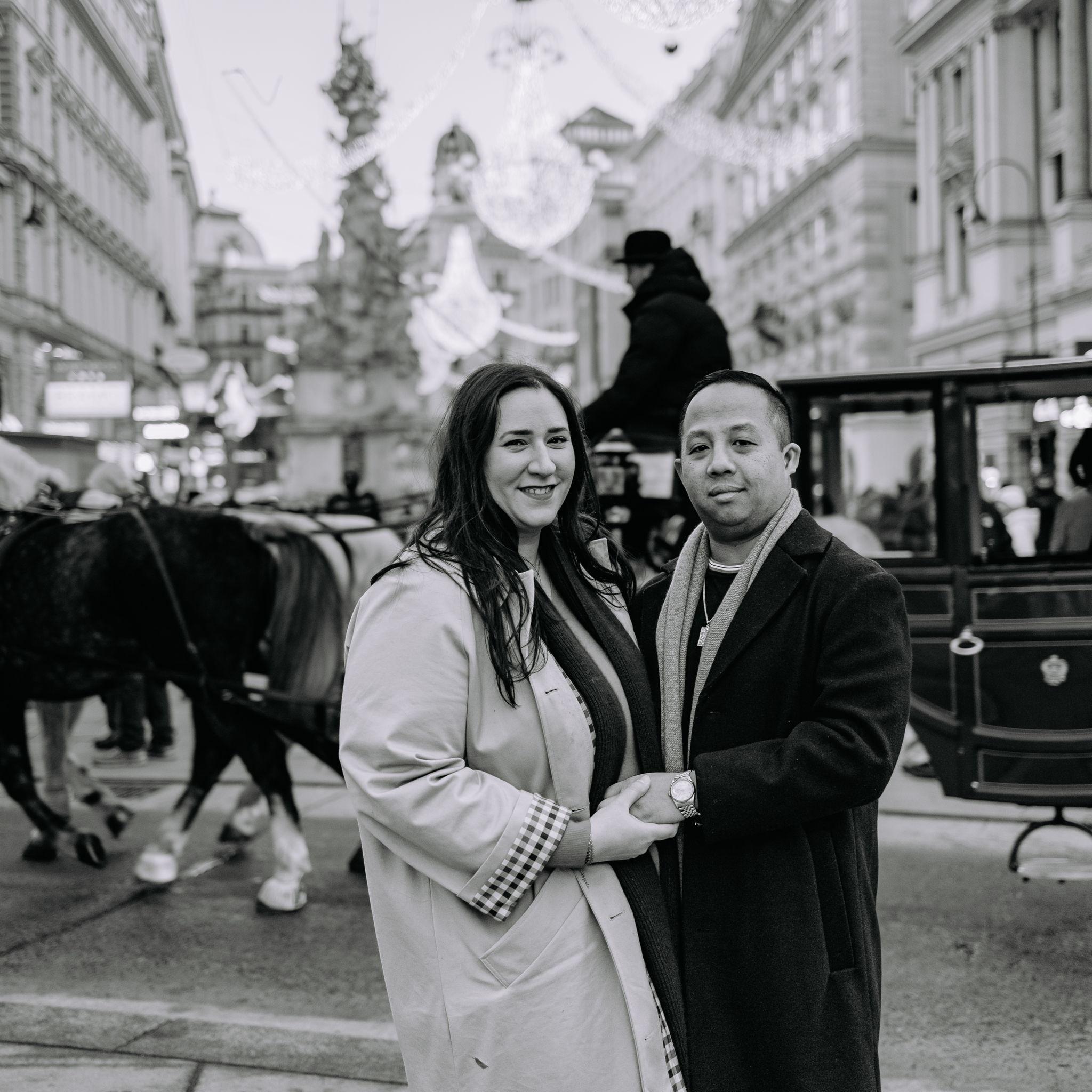Taken on Graben Street in Vienna - many of the roads are brick where horse and carriage are still used today - November, 2025