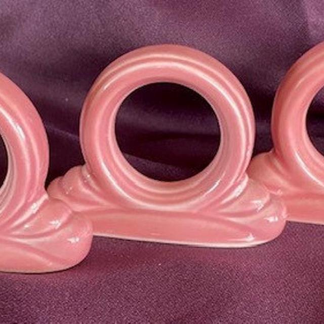 Vintage Discontinued Fiesta Pink/Rose Napkin Rings
