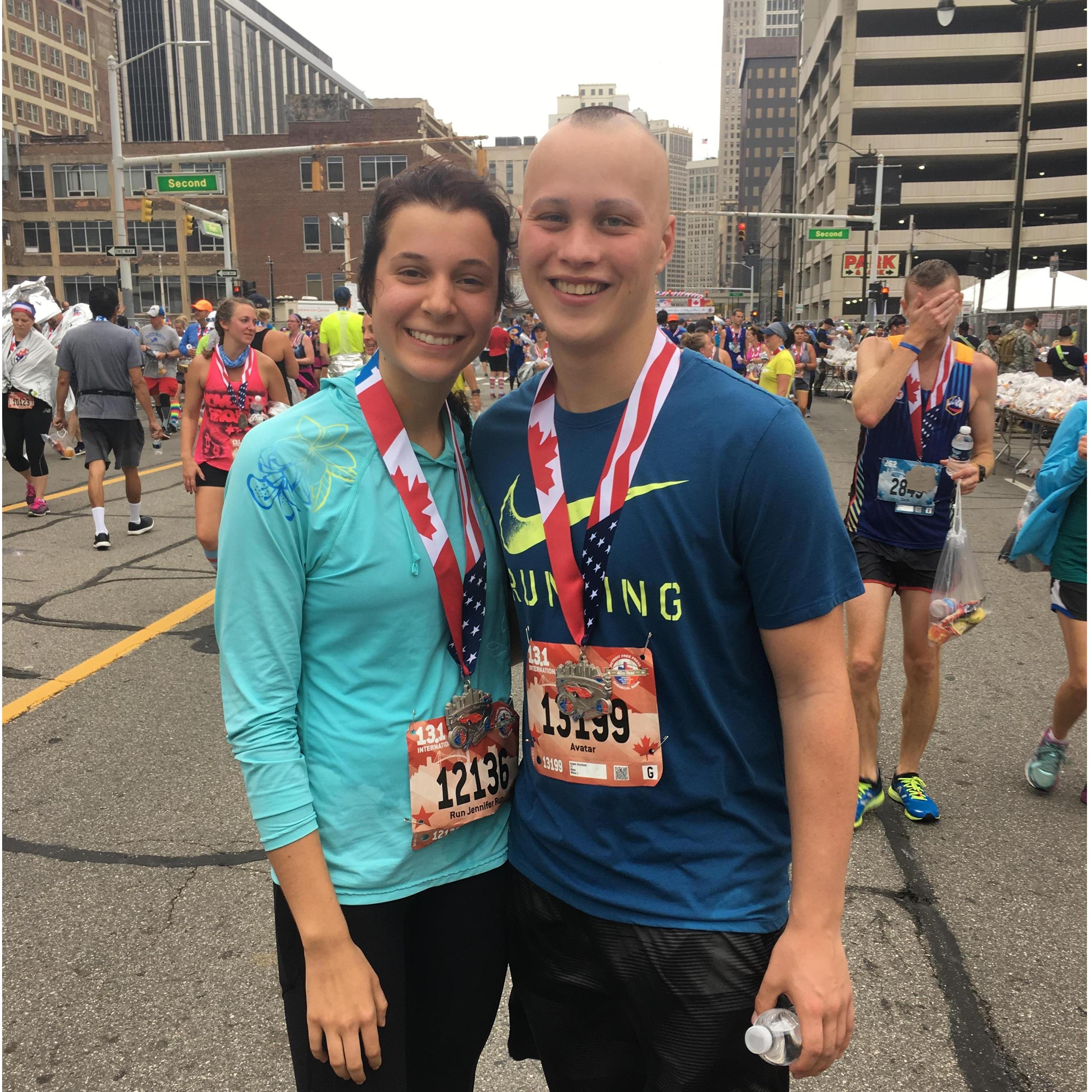 After running the Detroit Half Marathon!
2017