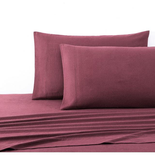 UGG® Cotton Flannel Queen Sheet Set in Wild Cabernet
