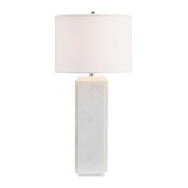 Amara Marble Table Lamp, Large, White