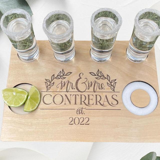 Mr & Mrs Tequila Board,Personalized...