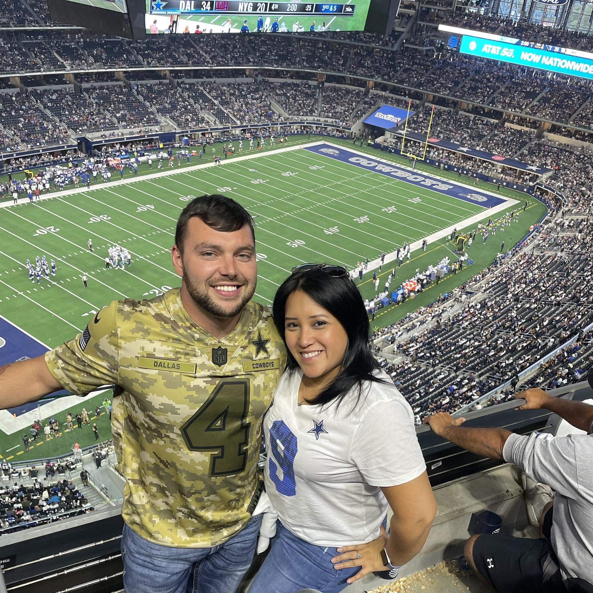 He’s lucky he’s a Cowboys fan -Jessica