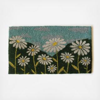 White Daisies Doormat