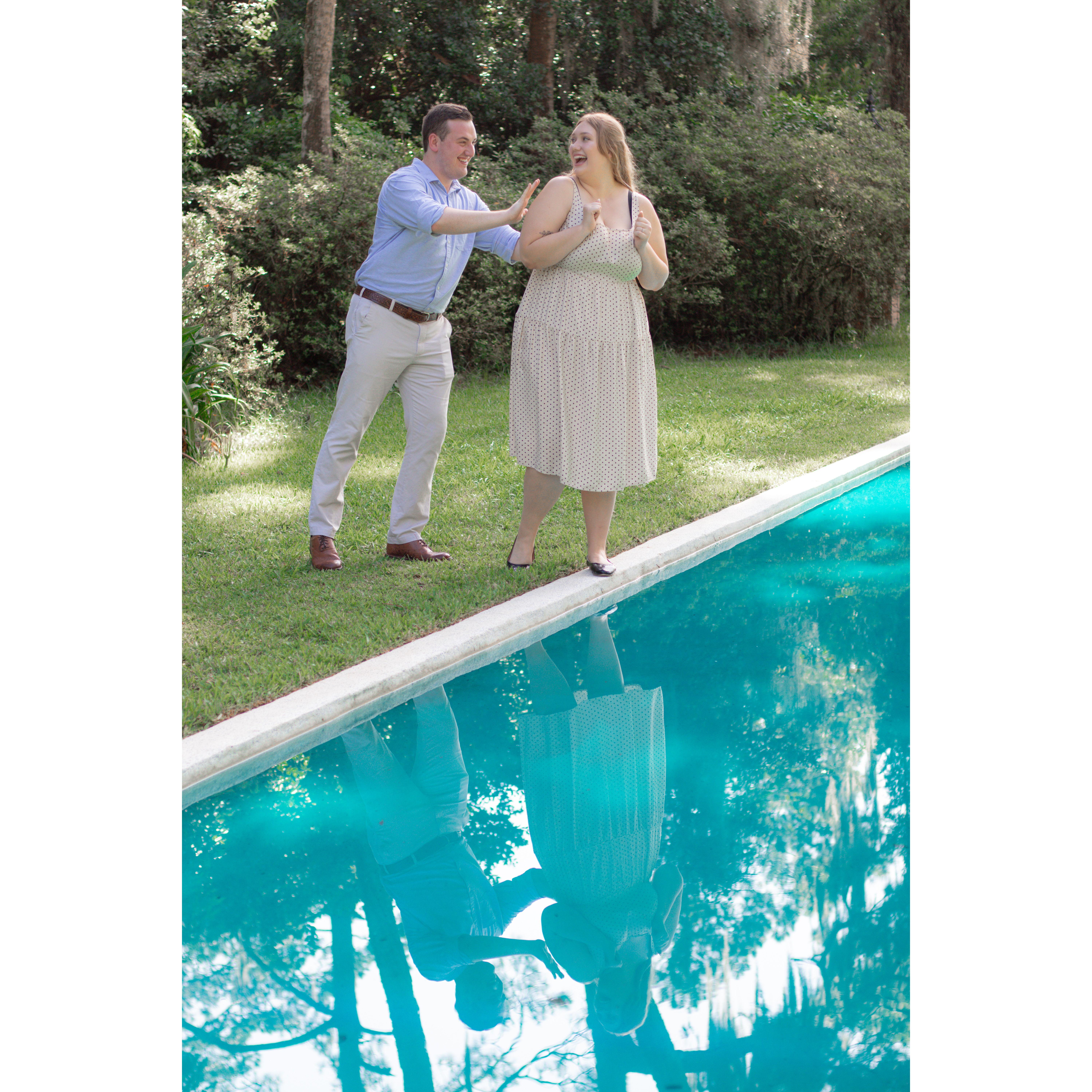 Engagement Photos taken at Maclay Gardens