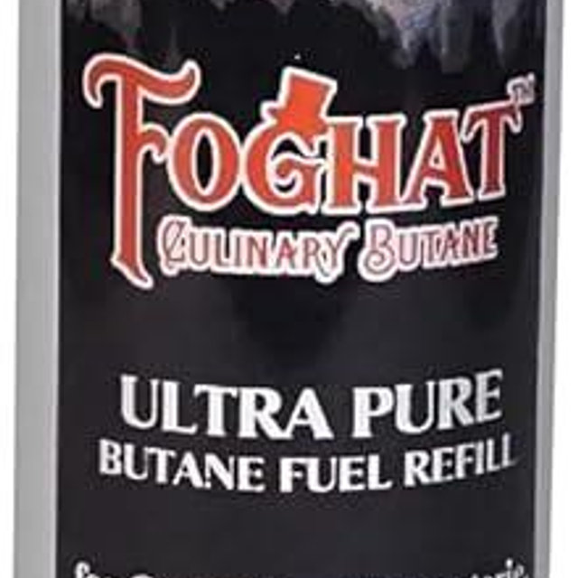 Foghat Culinary Butane Fuel Refill (60ml) | Torch Lighter Butane Refill Canister - Fits All Kitchen Smoking Torches - Food Grade, Ultra Refined For Cocktail Smoker Kit, Creme Brulee Torch