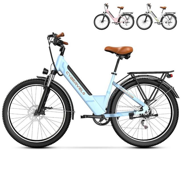 CBVELO 1000W Ebikes for Adults，80 Miles Max Range Removable Battery Ebike，26" Electric Bike for Adults Adult Electric Bike for Commute（7-Speed）