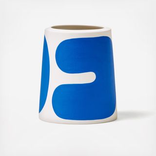 Short Color Block Pillar Vase