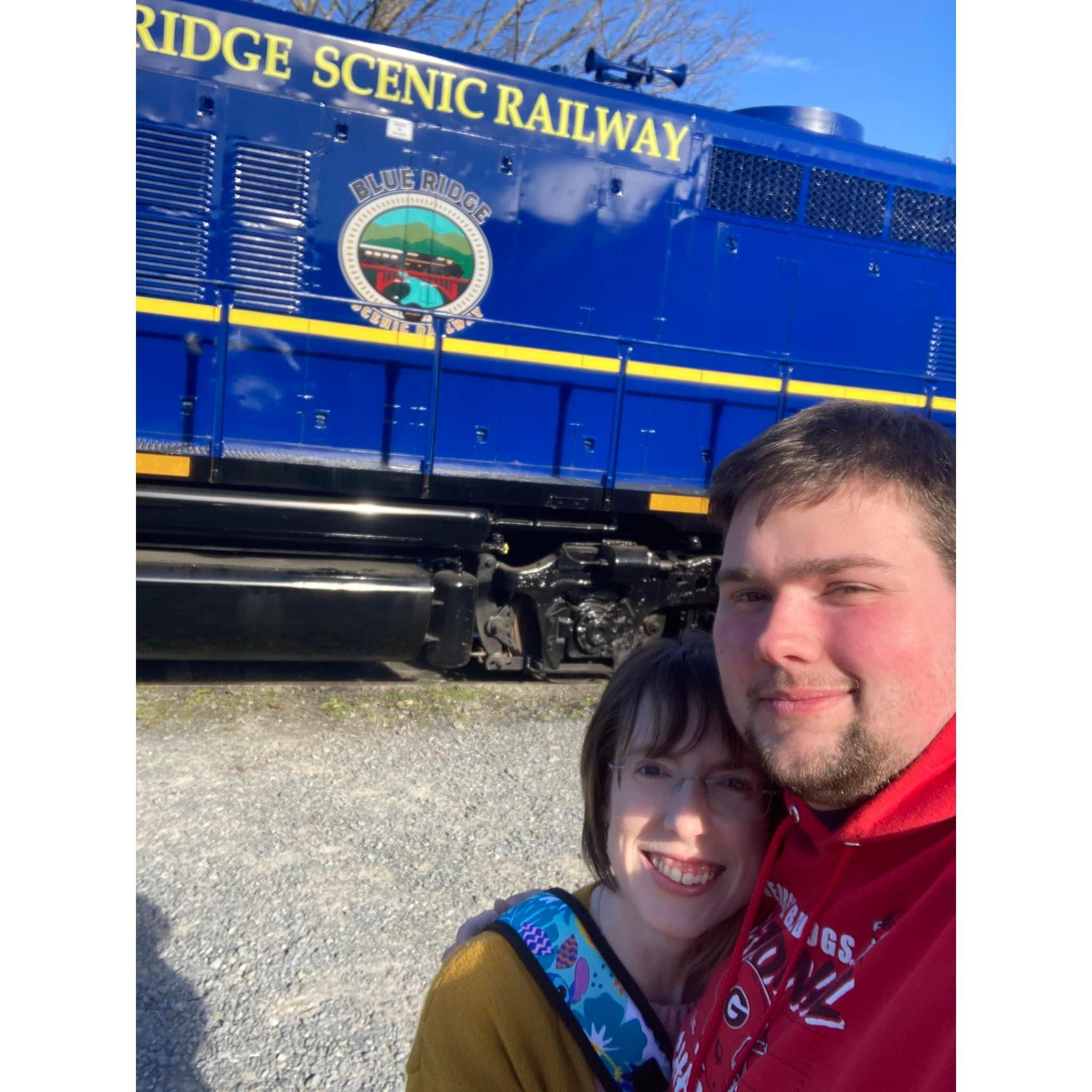 In March, Jessie got to take her very first train ride! We both had a great time!