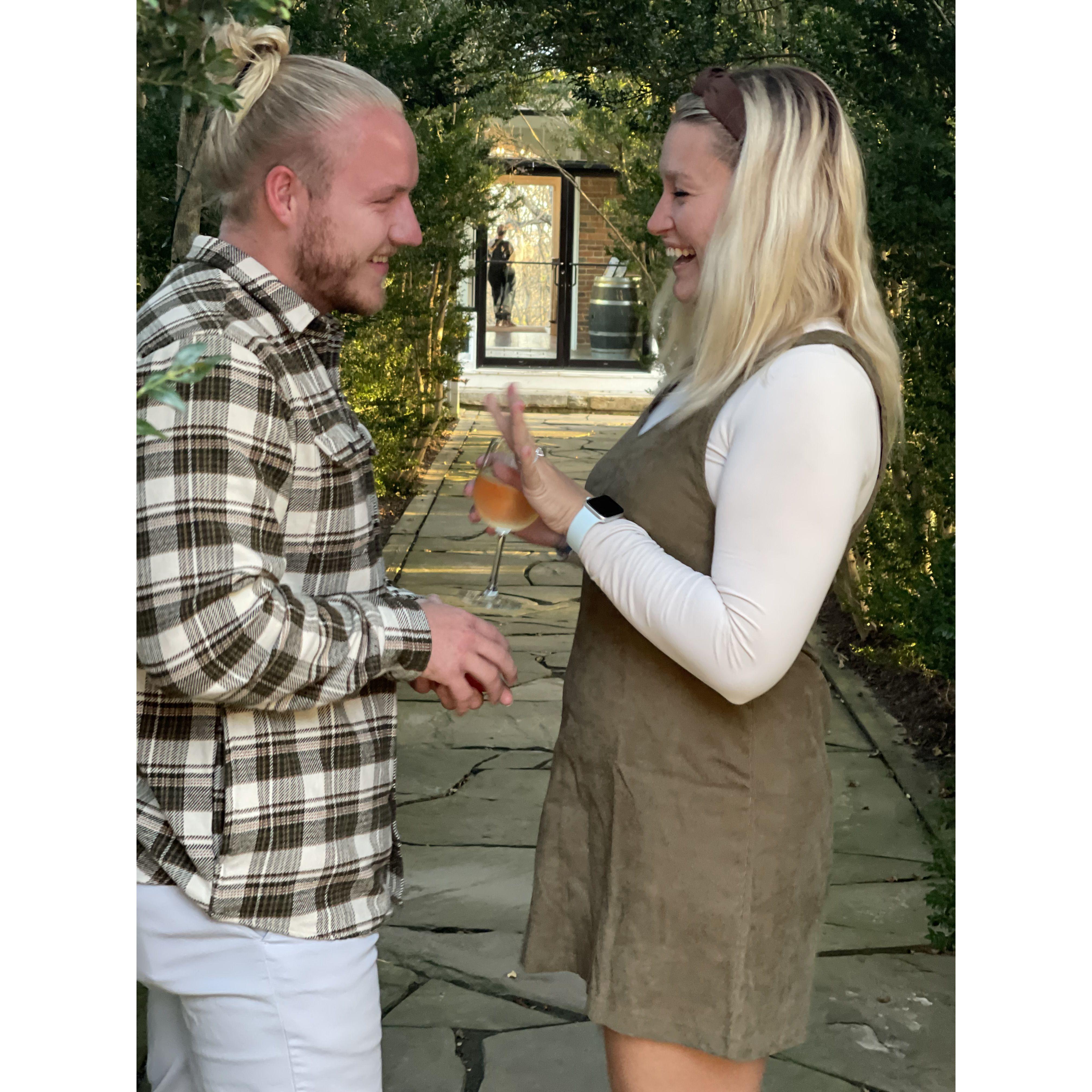 The moment Abby said "yes"!