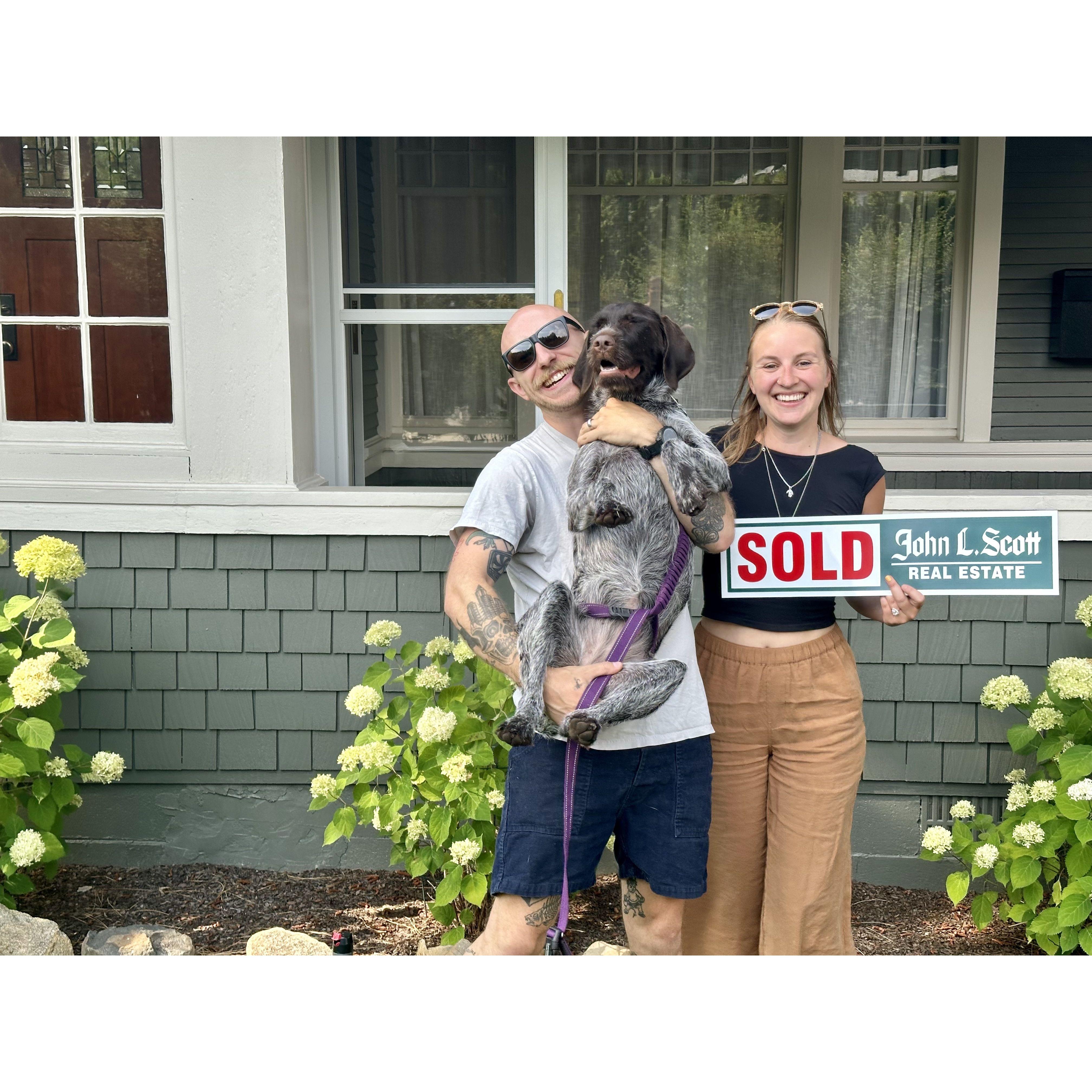 We bought our first house together this summer
