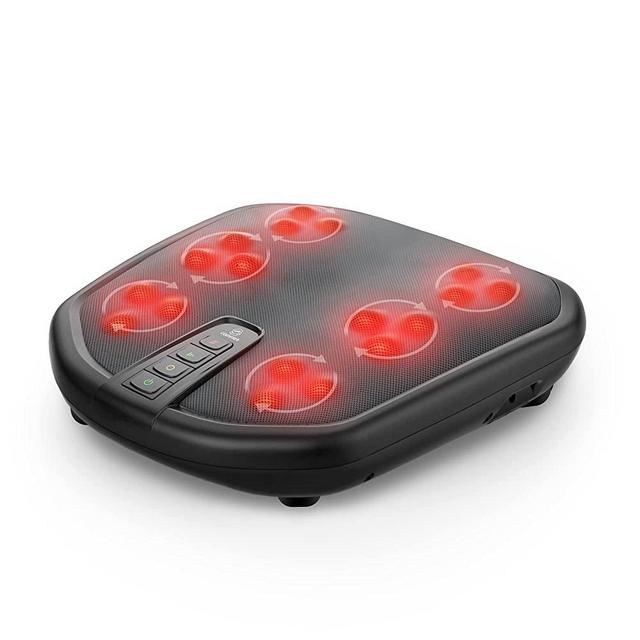 COMFIER Shiatsu Foot Massager Machine,Kneading Foot and Back Massager with Heat,Heated Foot Warmer,Feet Massager for Pain Relief,Plantar Fasciitis,Fit All Foot Size,Gifts for Dad/Mom