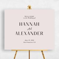 Pink Wedding Sign - Milford Landscape