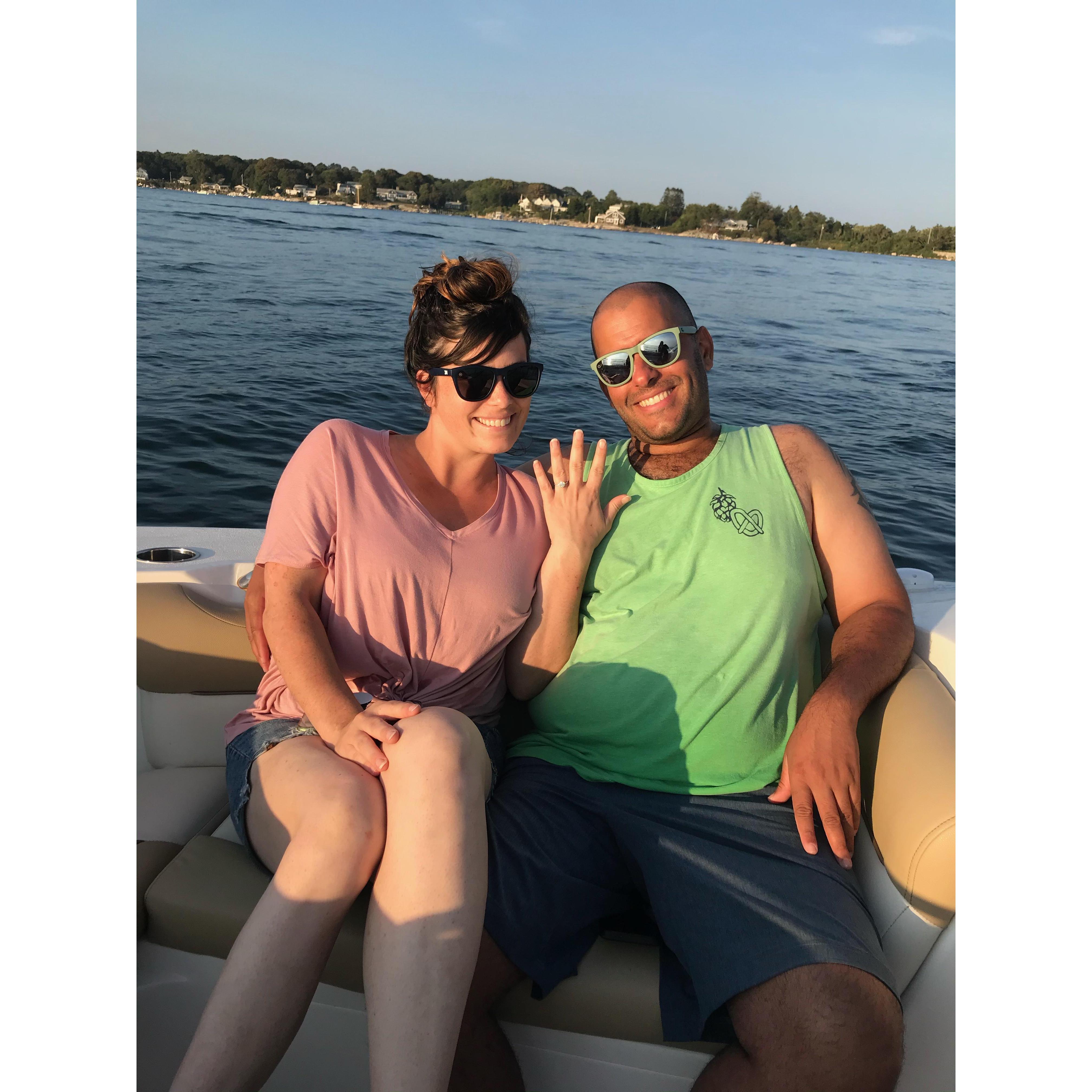 Moments after the engagement where Victor forced me to walk from the boat to the beach. It was in that moment I thought to myself "is he actually going to propose right now?"