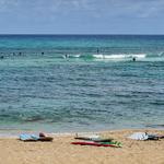 Surfing at Chuns Reef Beach