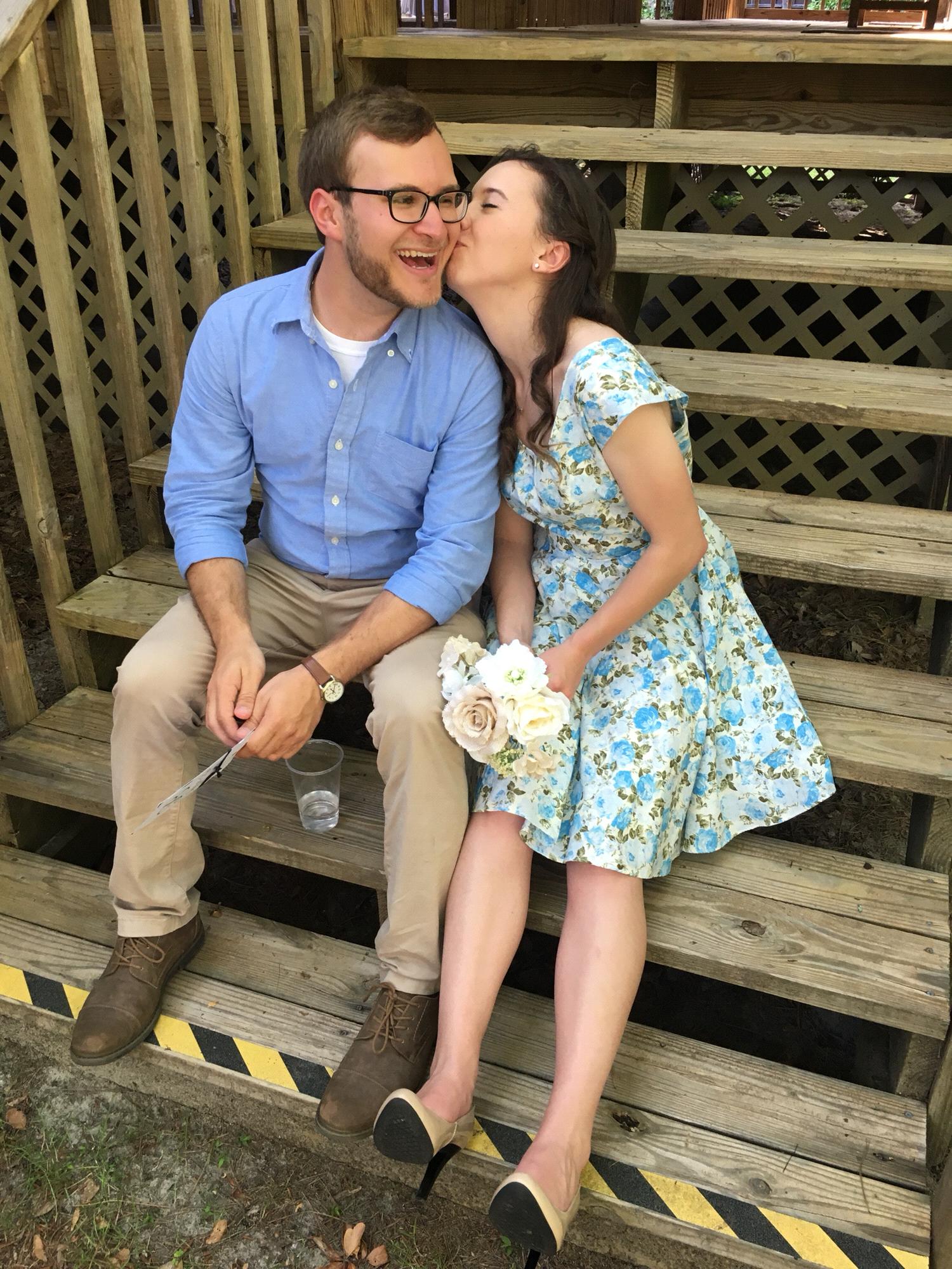 Having fun at Kelly and Zach's wedding
