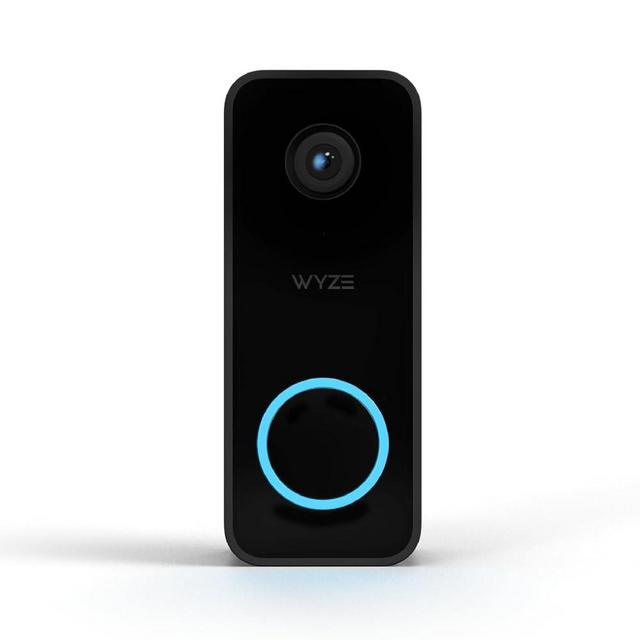 Wyze Video Doorbell v2, Wired, 2K Video, 24/7 Local Recording with microSD Card, Works with Existing Chime, IP65 Weather Resistant, Color Night Vision, and Two-Way Audio, Black