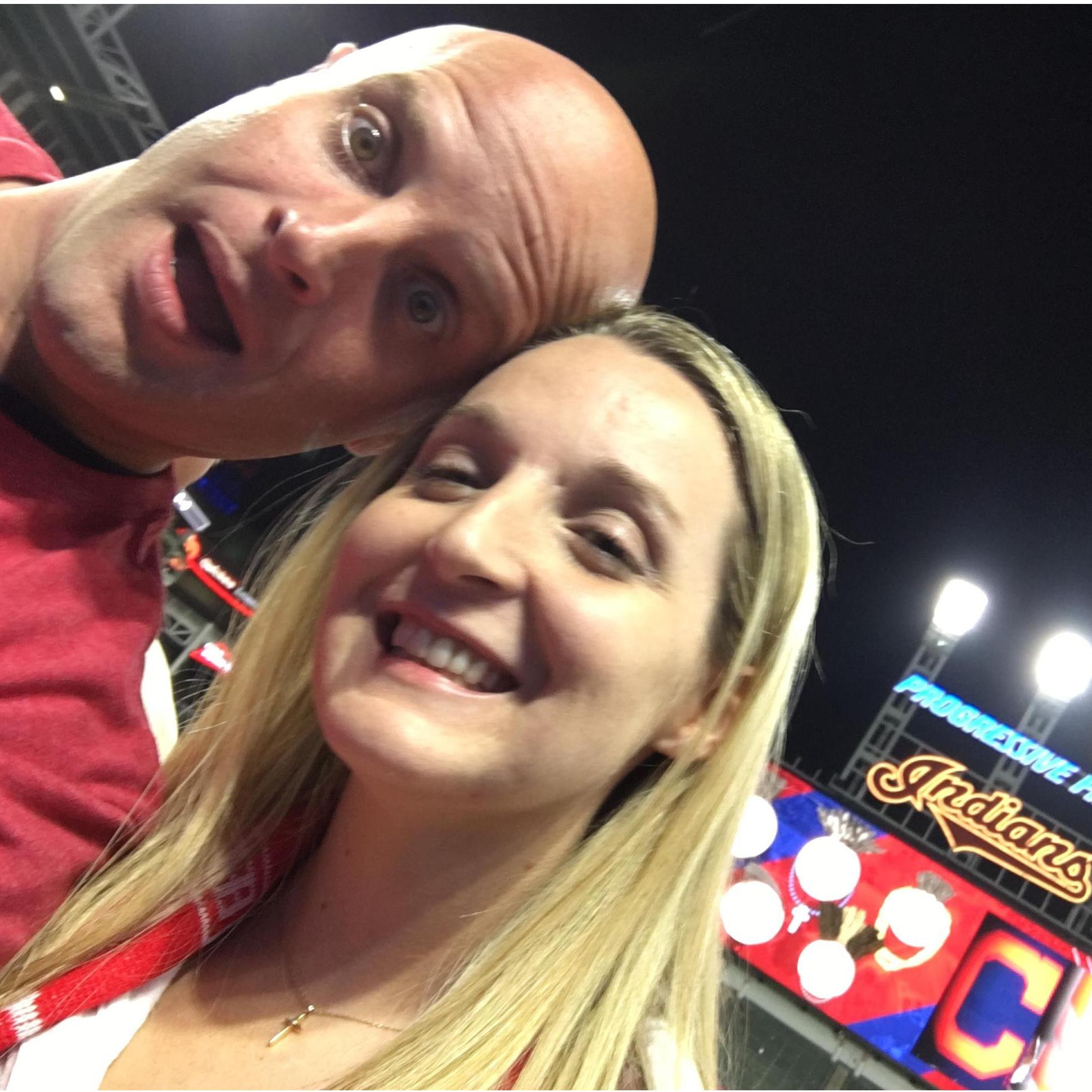 Fireworks from the Indians' dugout!
