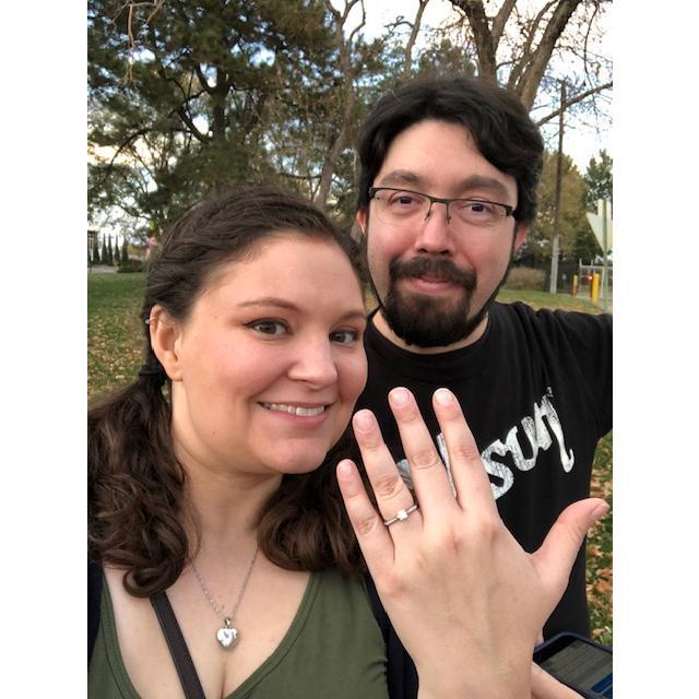 In the park after Brendan proposed!