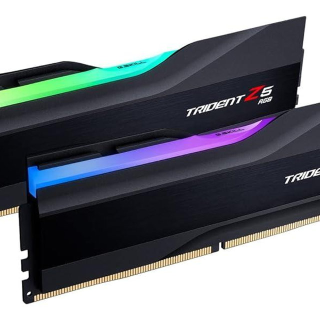 G.SKILL Trident Z5 RGB Series (Intel XMP 3.0) DDR5 RAM 32GB (2x16GB) 8000MT/s CL38-48-48-128 1.45V Desktop Computer Memory UDIMM - Matte Black (F5-8000J3848H16GX2-TZ5RK)