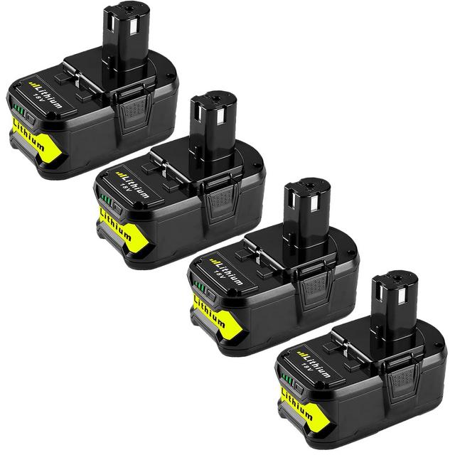 4Pack 5.0Ah P108 Replacement Battery for Ryobi 18V Battery Li-ion P104 P105 P102 P103 P107