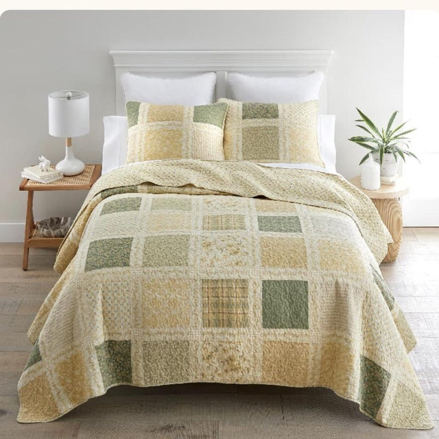 Donna Sharp Meadow 3 Piece Cotton King Quilt Set