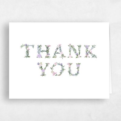Dusty Purple Wedding Thank You - Laurelwood Landscape