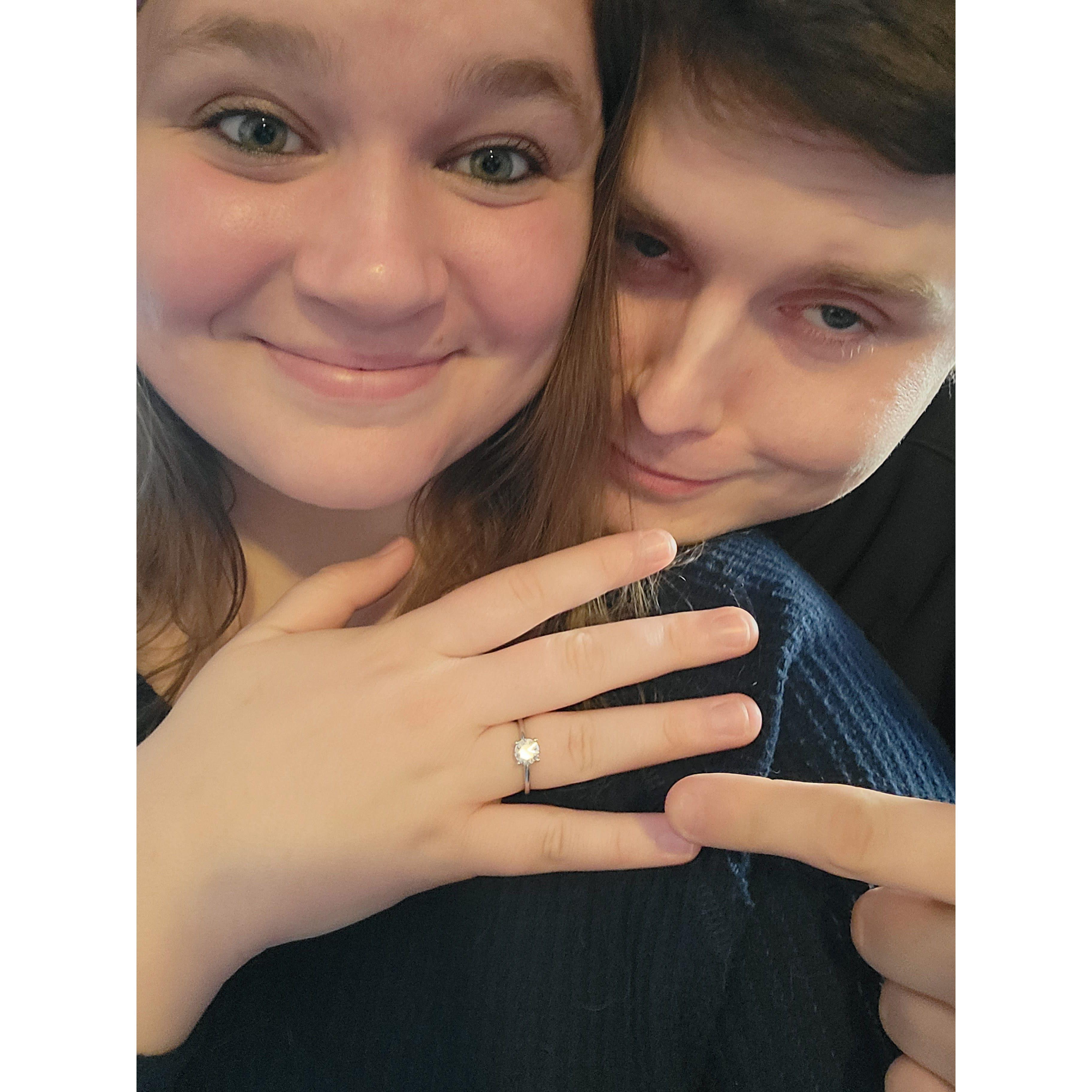 This is when we told our families that we were engaged!