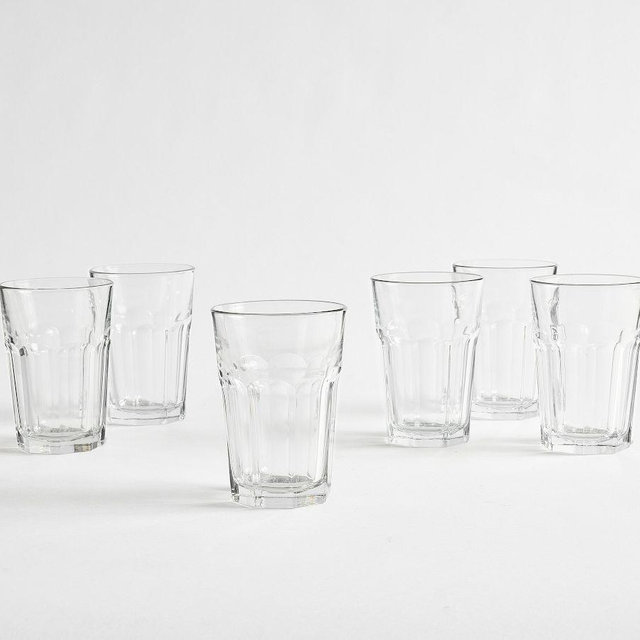 Café Casual Tall Tumblers, Set of 6 - Clear