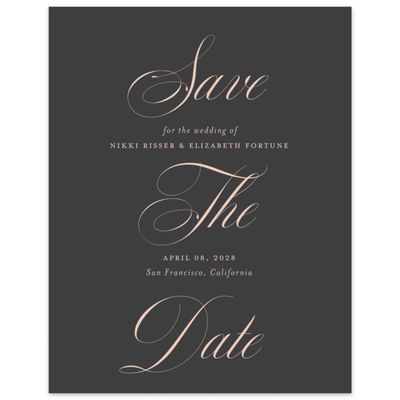 Black Simple Wedding Digital Save the Date - Thorn Classic