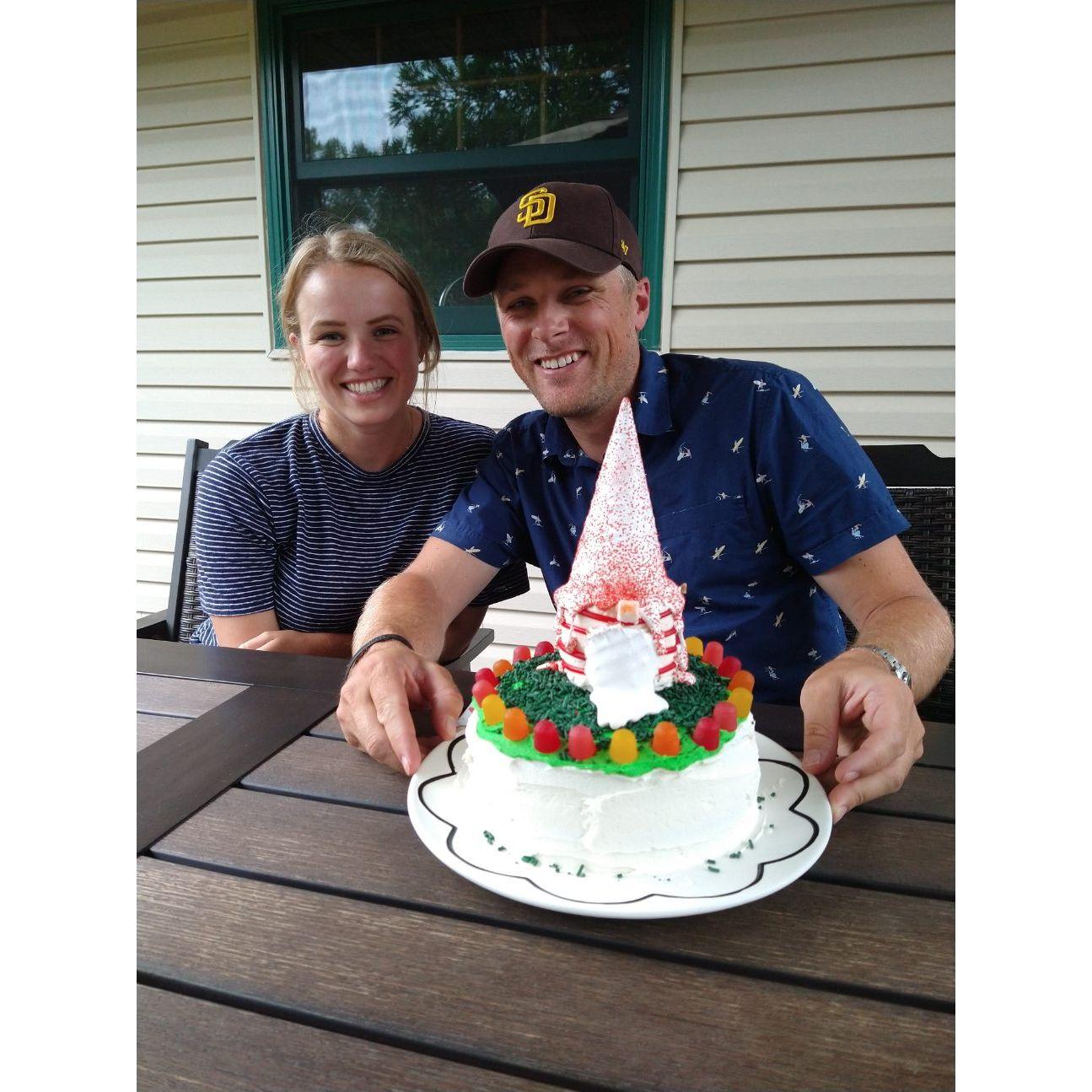 We celebrated Bryce's birthday with a gnome cake :)