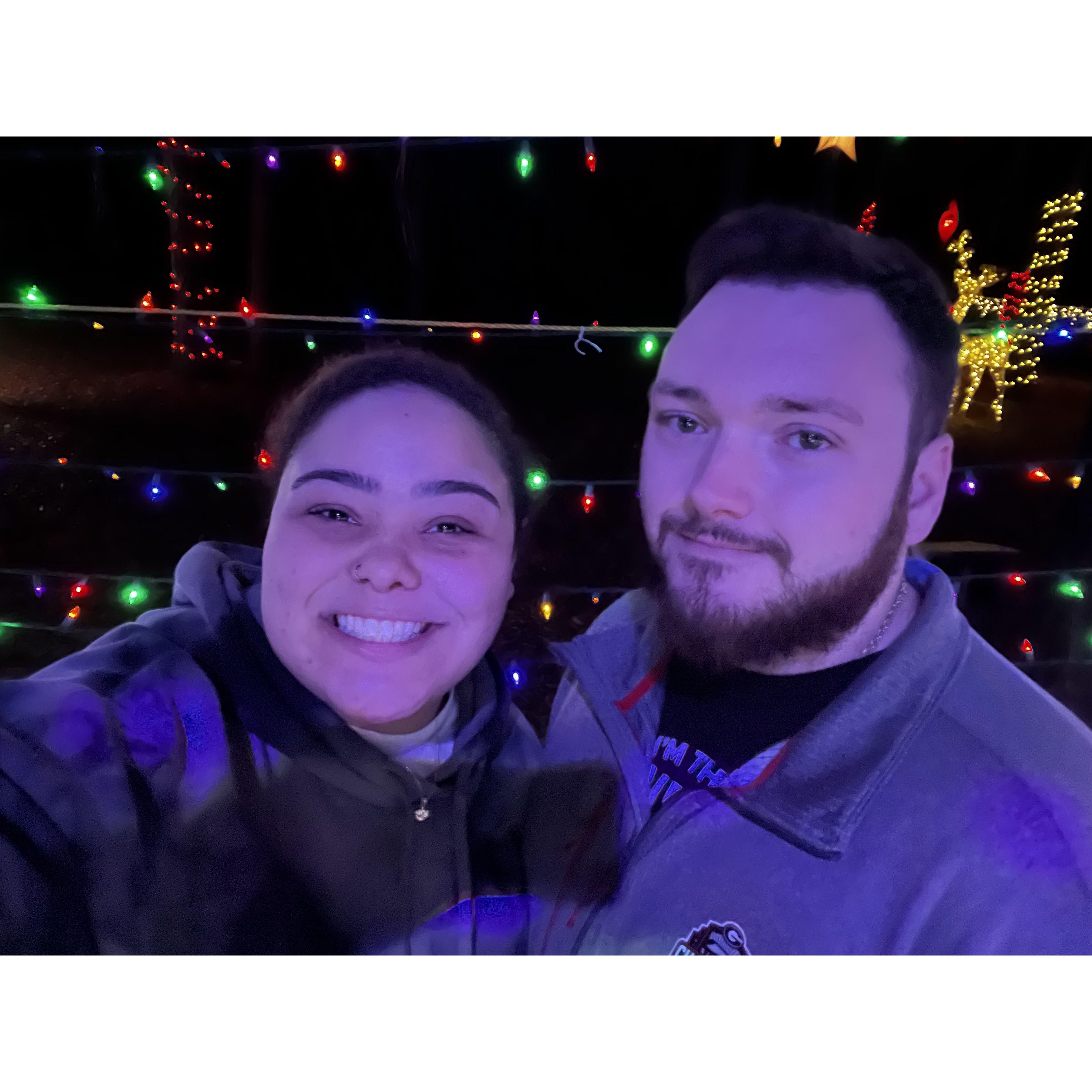 Our first and last time going to see Lights 4 Paws (it closed this year)!