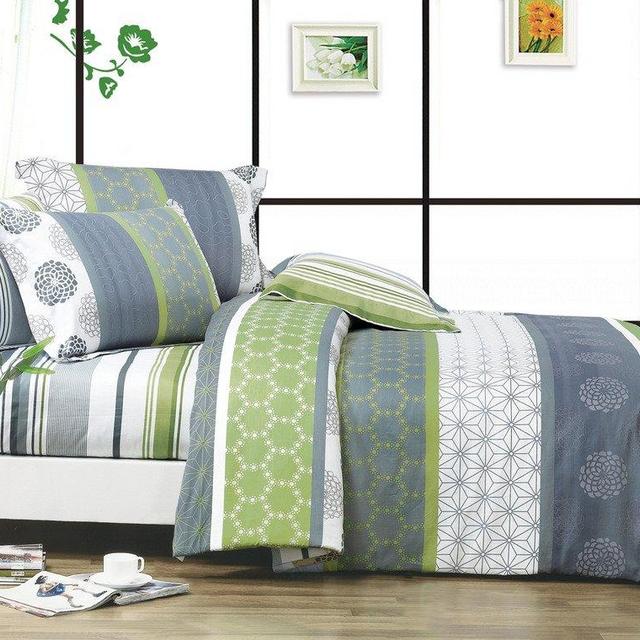 Swanson Beddings Serene 3-Piece 100% Cotton Bedding Set: Duvet Cover and Two Pillow Shams (Oversized King)